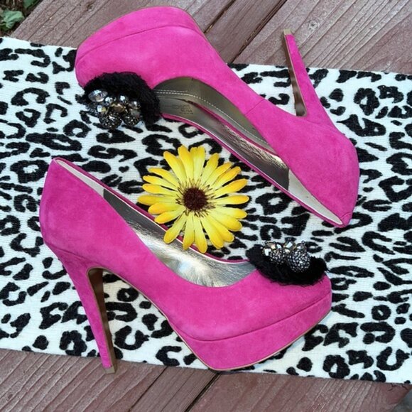 🌺 BCBGeneration BNIB Scottie Hot Purple Pumps 8M! - Picture 3 of 10